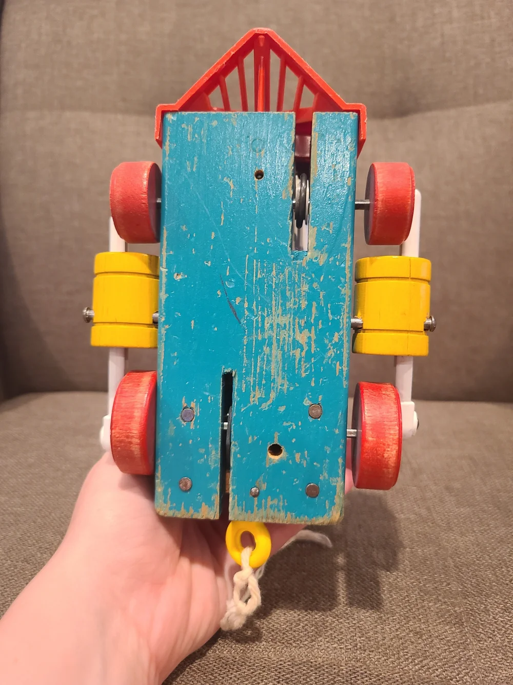 Vintage - Fisher Price - HUFFY PUFFY 999 - Wood Train Engine